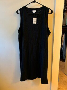 Black Sleeveless Swing Dress from J. Crew